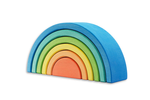 Rainbow Nesting Arch Blue (6pcs) 實木彩虹組合積木 （藍色 6件組裝）