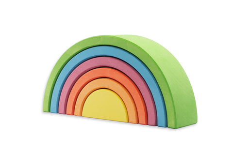 Rainbow Nesting Arch Green (6pcs) 實木彩虹組合積木 （綠色 6件組裝）