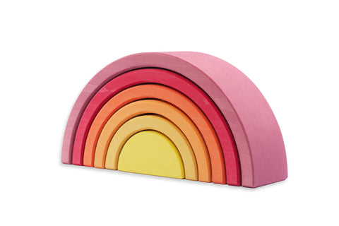 Rainbow Nesting Arch Pink (6pcs) 實木彩虹組合積木 （粉紅色 6件組裝）