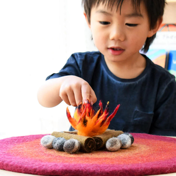 Campfire Play Mat Playscape營火場景圓形遊戲墊