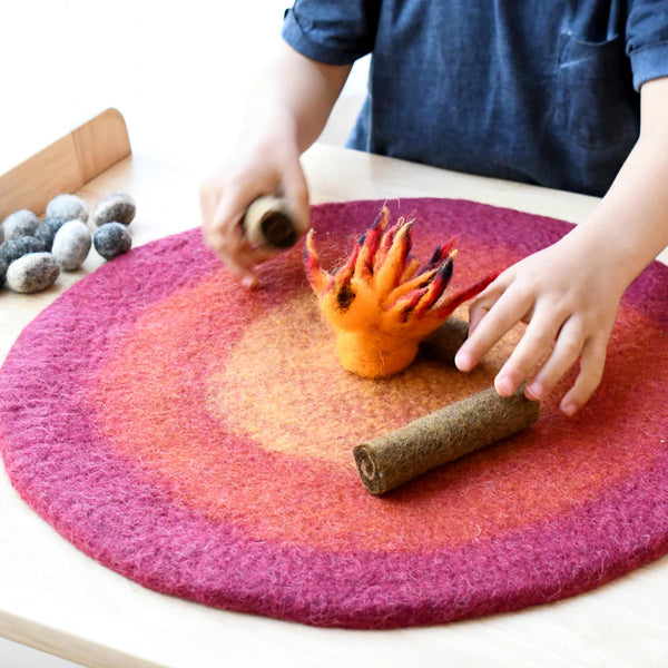 Campfire Play Mat Playscape營火場景圓形遊戲墊