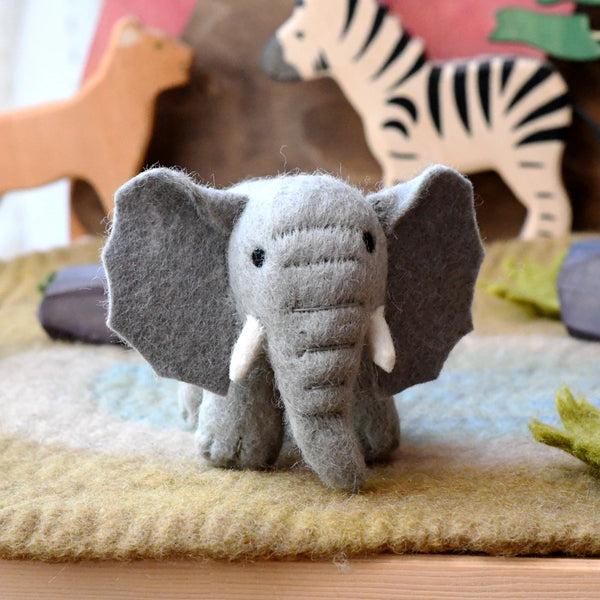 Felt Safari Elephant Toy 非洲大象羊毛氈公仔