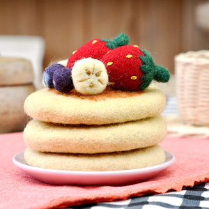 Felt Pancake Stack Play Food Set 羊毛氈疊疊班戟