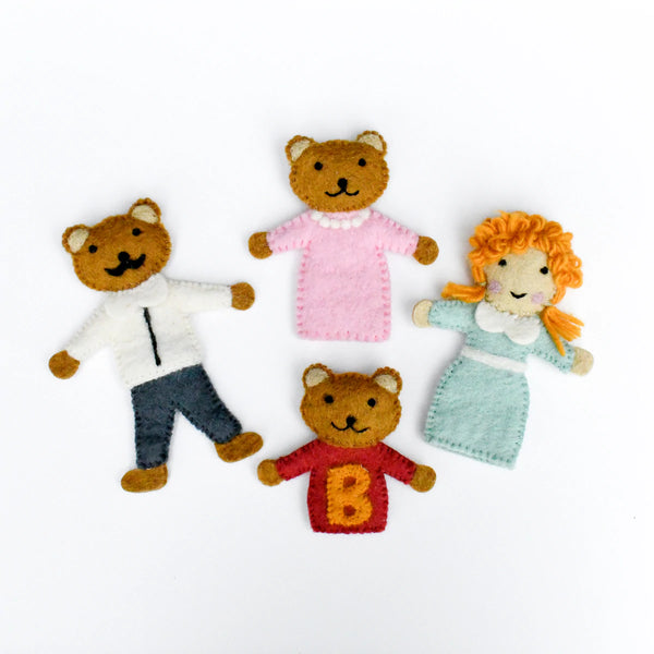 Goldilocks and the Three Bears, Finger Puppet Set 童謠手指布偶