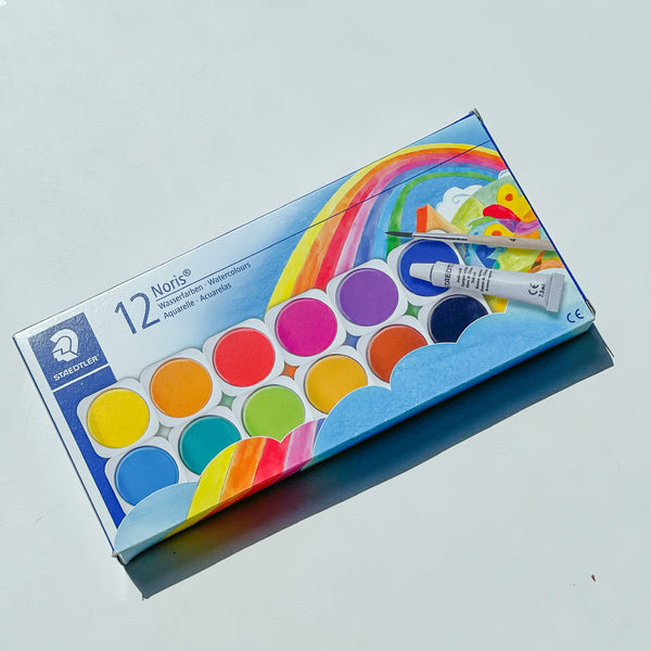 STAEDTLER 888 N12 Noris watercolours Paints, Box of 12 Colours, Multicoloured 水彩磚