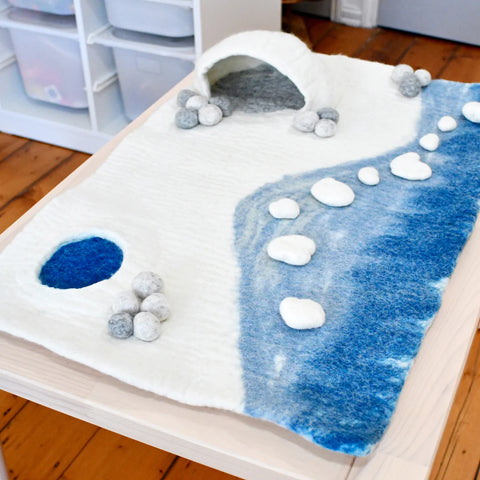 Large Arctic Antarctic Polar Play Mat Playscape 冰雪極地場景遊戲墊 （大）