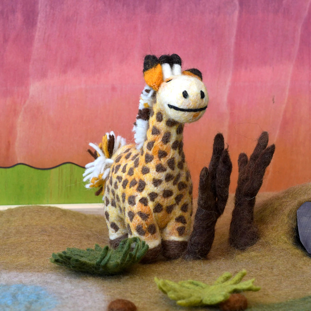 Felt Safari Giraffe Toy 非洲長頸鹿羊毛氈公仔