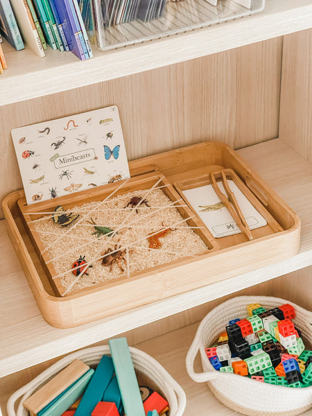 Montessori Tray Set- Set of 6 (Pre-order Offer) 蒙特梭利竹製木盤套裝 （一套六件）(Pre-order Offer)