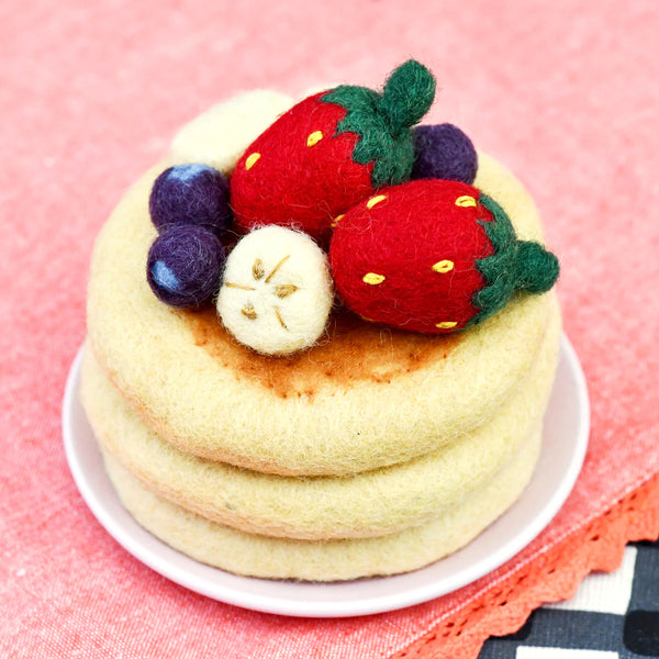 Felt Pancake Stack Play Food Set 羊毛氈疊疊班戟