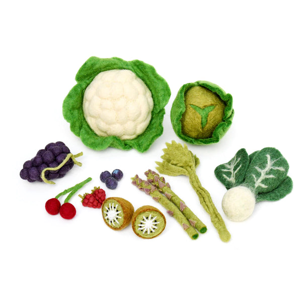 Felt Vegetables and Fruits Set C- 15 pieces 羊毛氈蔬果15件套裝C