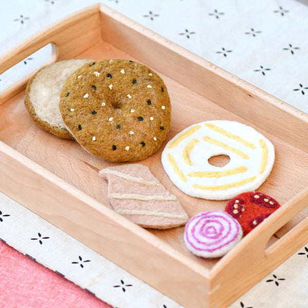 Felt Bagel Stack Play Food Set 羊毛氈貝果麵包套裝