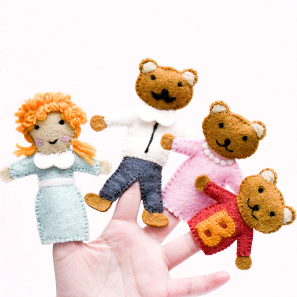 Goldilocks and the Three Bears, Finger Puppet Set 童謠手指布偶