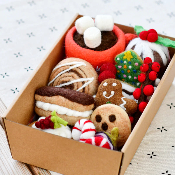 Grazing Box of Christmas Felt Play Food Set A