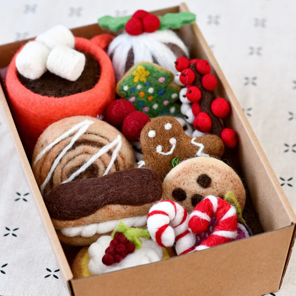 Grazing Box of Christmas Felt Play Food Set A