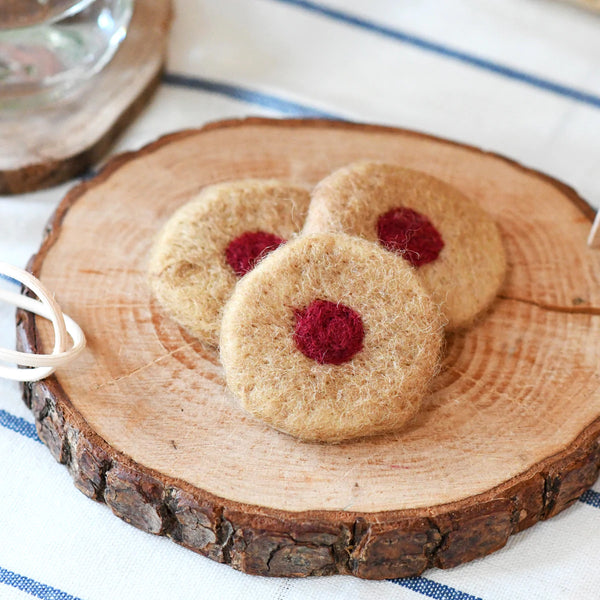 Felt Jam Drop Biscuit (Set of 3) 果醬餅乾羊毛氈玩具