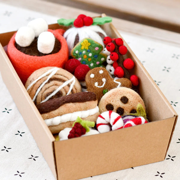 Grazing Box of Christmas Felt Play Food Set A