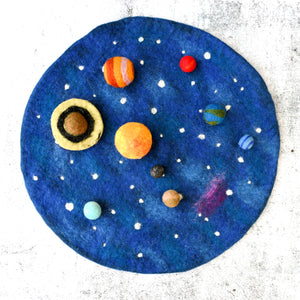 Solar System Outer Space Play Mat with Felt Planets 太空場景遊戲墊及星球套裝