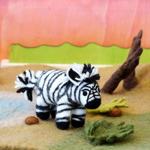 Felt Safari Zebra Toy 非洲斑馬羊毛氈公仔
